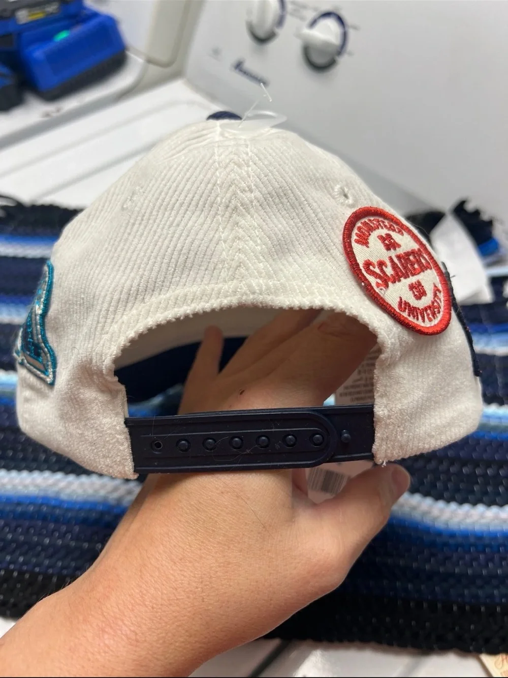 Monsters University Two-Tone Baseball Cap - Cream & Navy